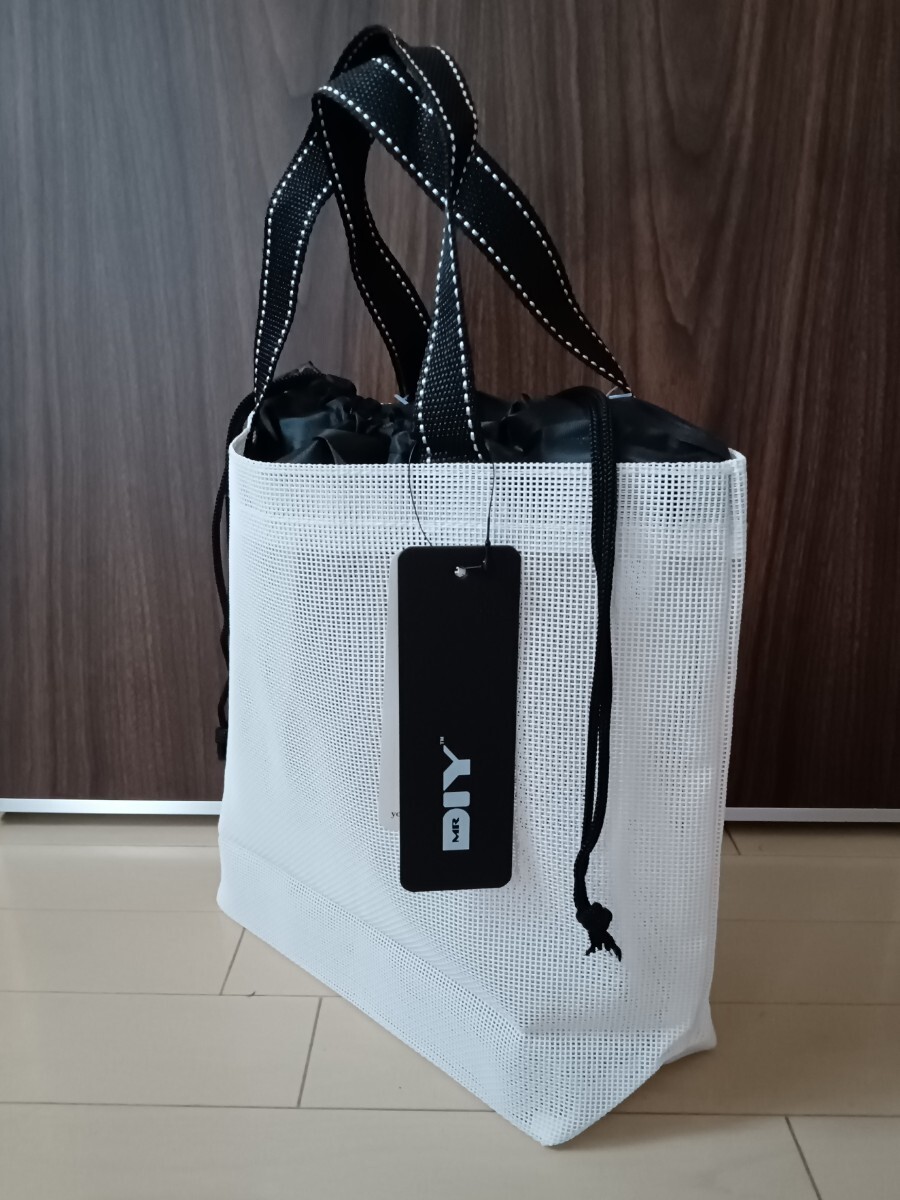 新品未使用 メッシュ トートバッグ 水泳バック 温泉バック ビニール製_画像2