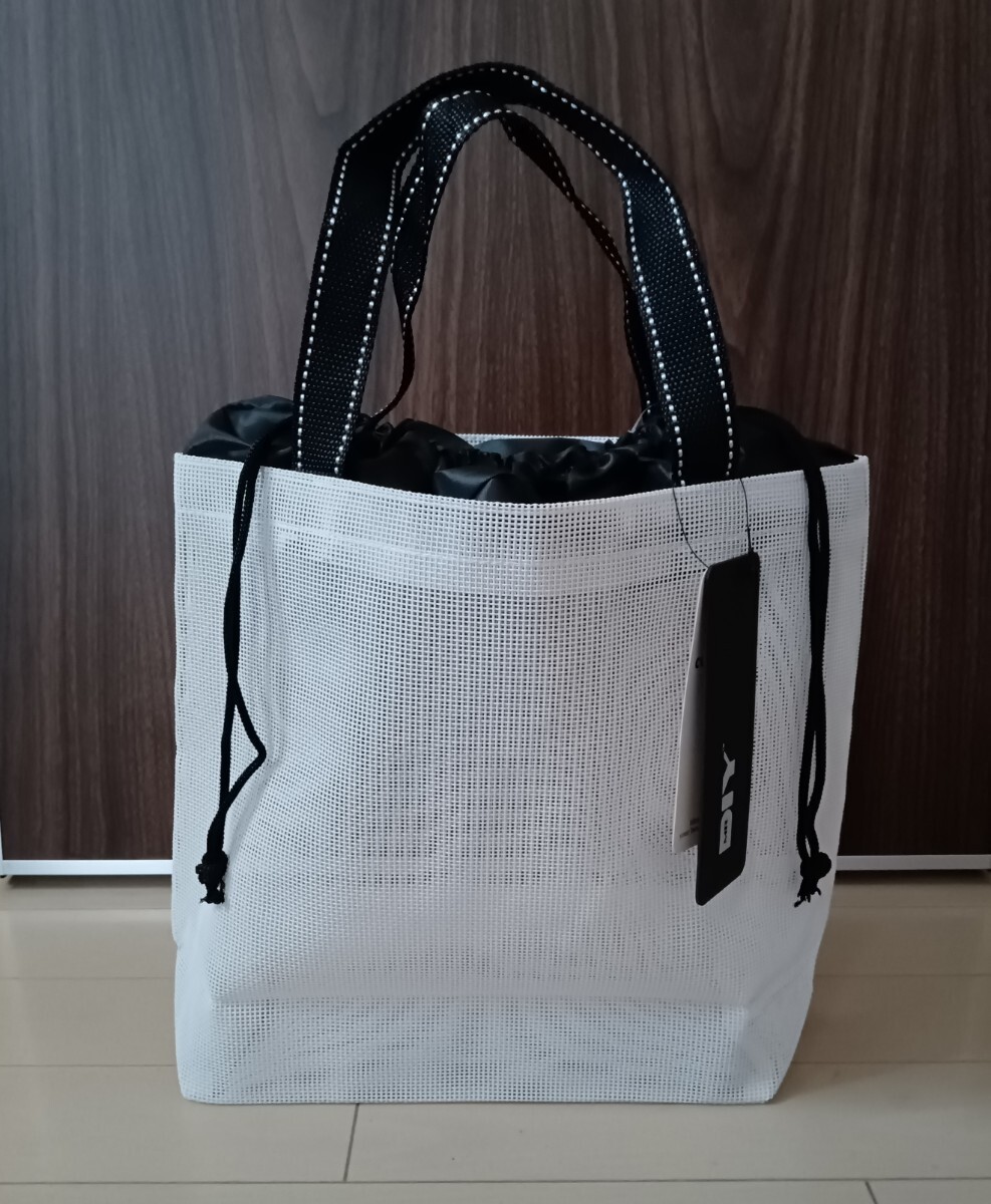 新品未使用 メッシュ トートバッグ 水泳バック 温泉バック ビニール製_画像1