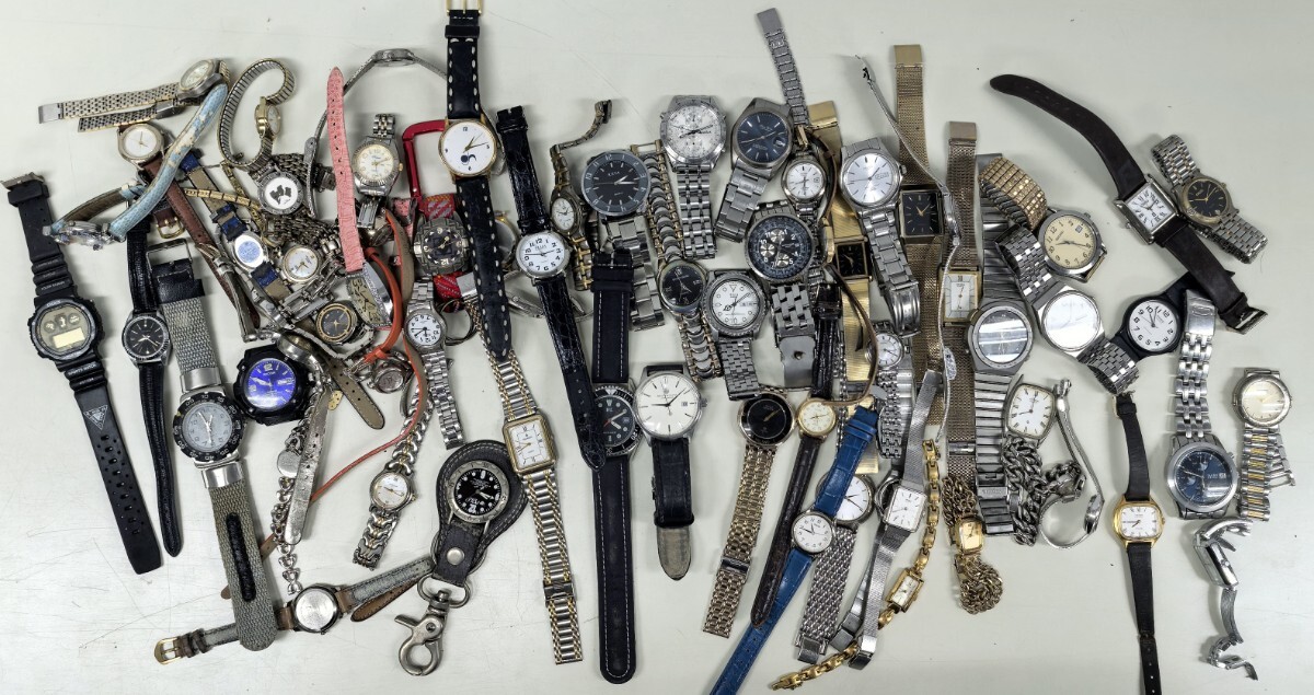 【ジャンク扱い】腕時計68個程度まとめ SEIKO CITIZEN CASIO他 メーカー混在 総重量2.7kg以上 現状渡し