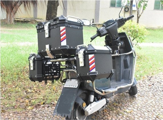 サイドボックス バイク用サイドケース 左右セット(片側(cè)16L) サ イドキャリア付き パニア ケース 鍵付き 防水 簡単脫著 黒 （A640)