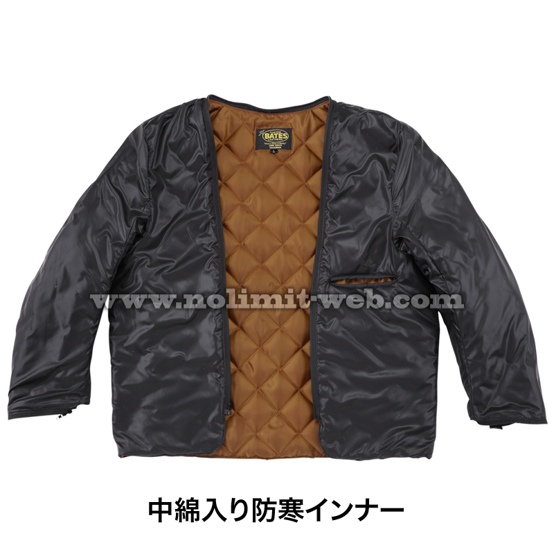 SALE ベイツ ナイロンジャケット BJ-NA2352TT（ブラック　Lサイズ） メンズ 中綿入りインナー付き_画像6