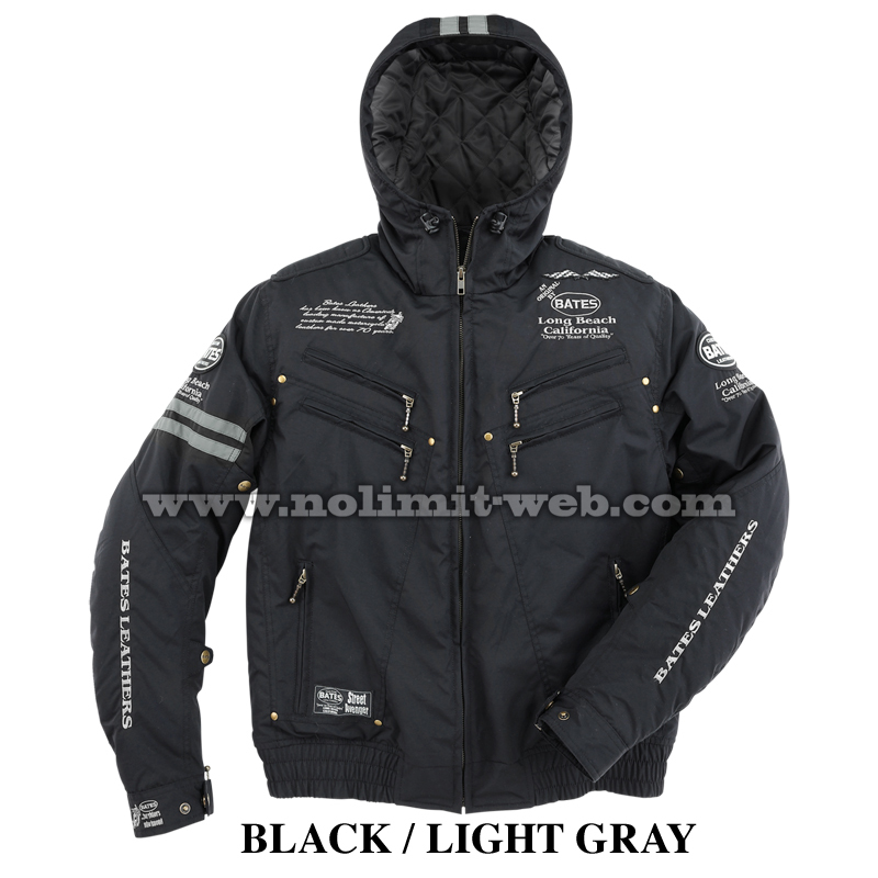 SALE　ベイツ SA-N2354 (ブラック/ライトグレー　XLサイズ) ナイロンパーカ メンズ 中綿入り　肩肘脊髄パッド装備　2023-24秋冬_画像3
