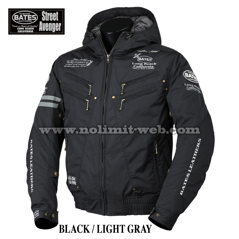 SALE　ベイツ SA-N2354 (ブラック/ライトグレー　XLサイズ) ナイロンパーカ メンズ 中綿入り　肩肘脊髄パッド装備　2023-24秋冬_画像5