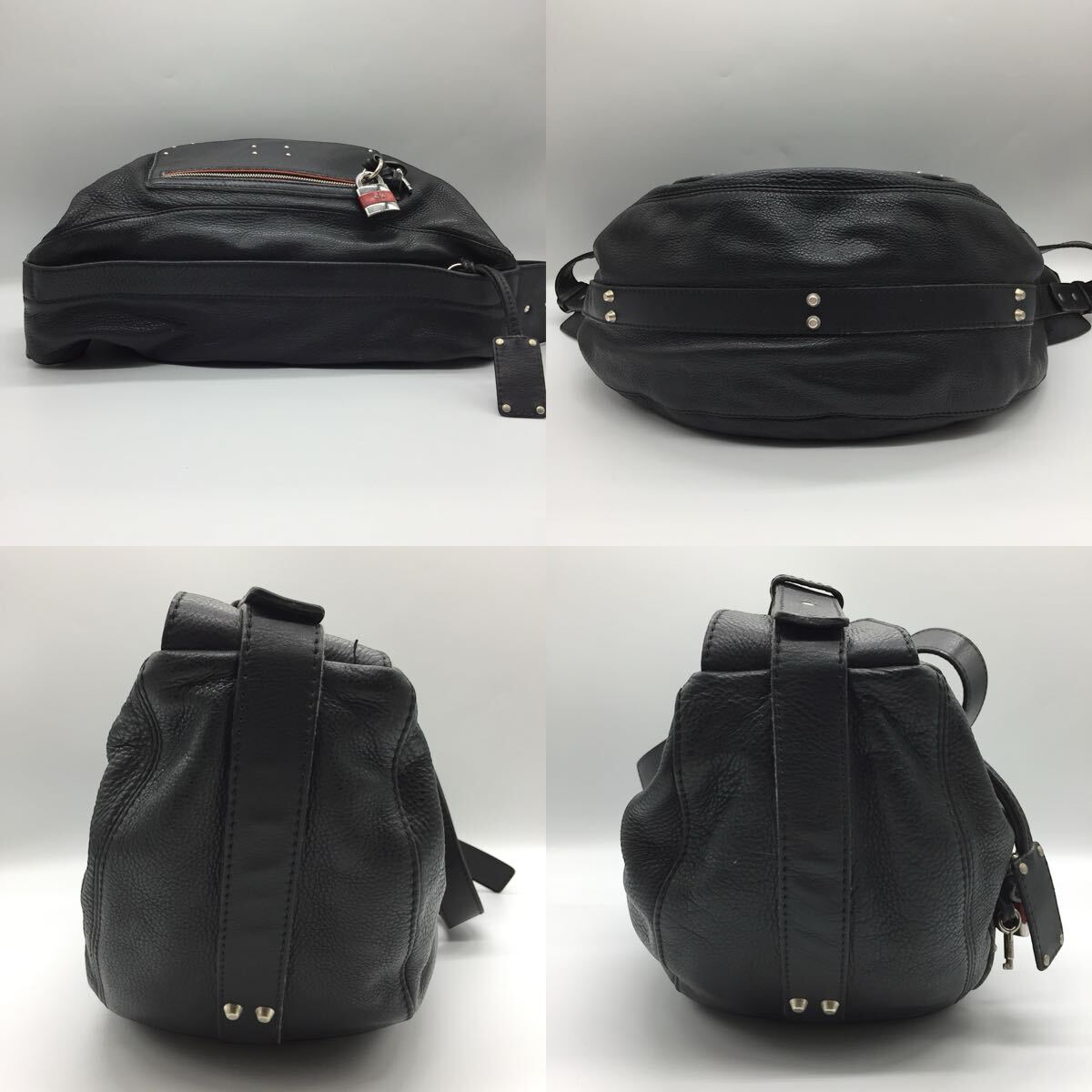 希少品 クロエ パディントン ショルダーバッグ ボディバッグ 純正南京錠 カデナ ブラック 黒色 シリアルシール付き Chloe paddington_画像4