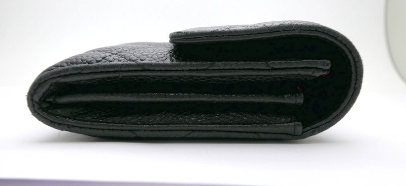 長財布 CHANEL シャネル マトラッセ ココマーク ロゴモチーフ キャビアスキン ブラック 付屬品有 ブランド小物 1円~　K0171