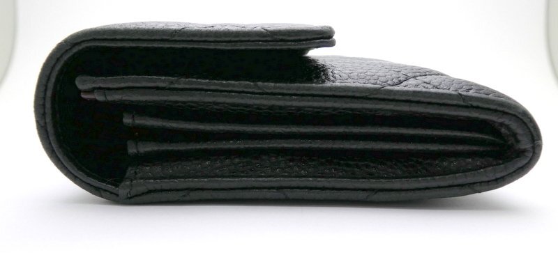 長財布 CHANEL シャネル マトラッセ ココマーク ロゴモチーフ キャビアスキン ブラック 付屬品有 ブランド小物 1円~　K0171