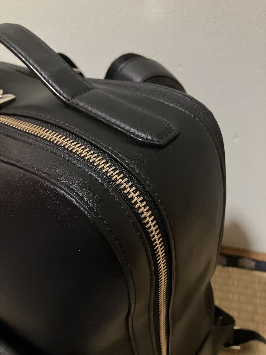 2 超美品 ポールスミス オールレザー リュック バックパック ブラック デイパック バッグ Paul Smith ビジネス PC レディース メンズ 革 皮_画像7