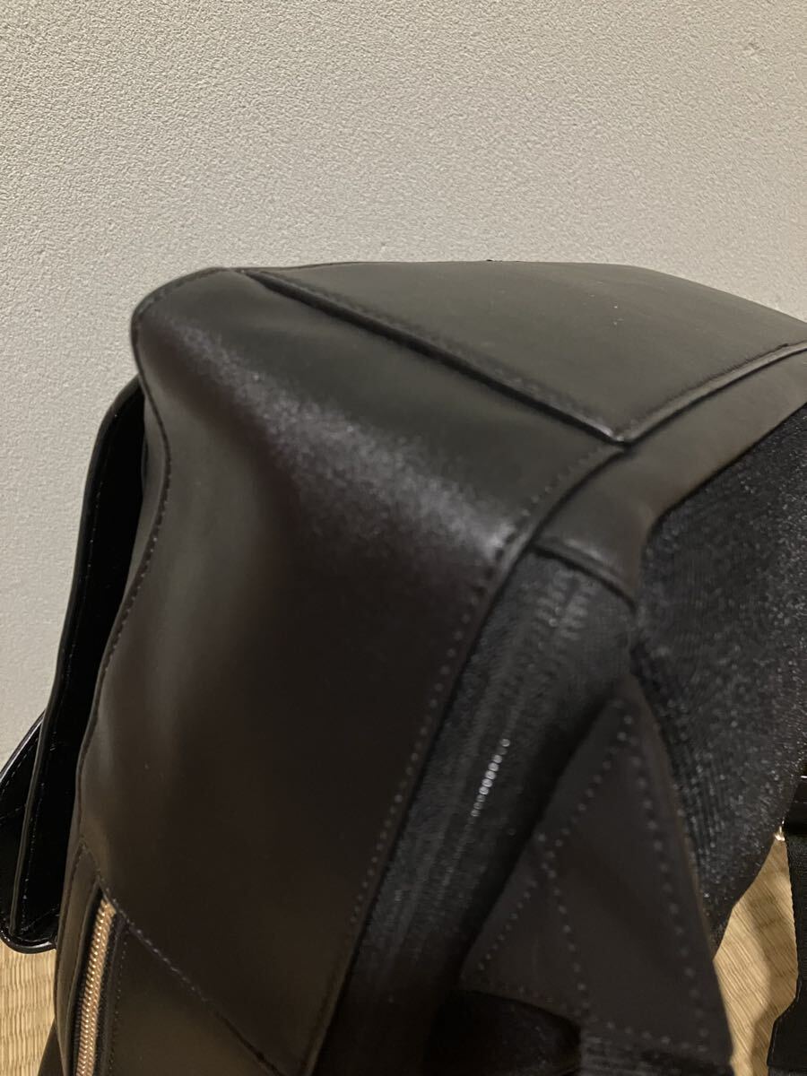 2 超美品 ポールスミス オールレザー リュック バックパック ブラック デイパック バッグ Paul Smith ビジネス PC レディース メンズ 革 皮_画像8