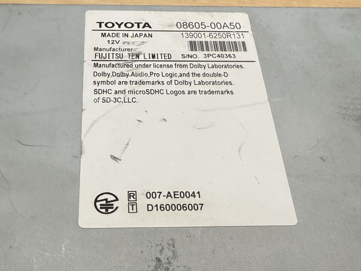 トヨタ 純正　メモリーナビNSZT-Y68T地図データ2018年チェックok SD CD DVD BLUETOOTH HDMI 9インチランドクルーザープラド　プリウス50 