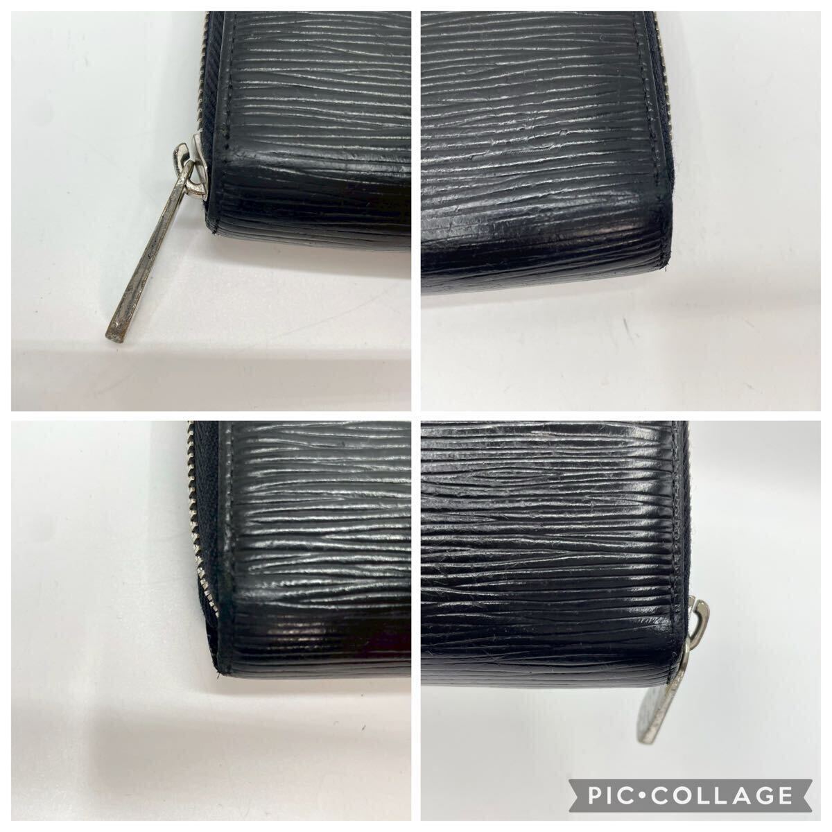 1円 LOUIS VUITTON ルイヴィトン エピ ジッピーウォレット ラウンドファスナー 長財布 ウォレット ブラック系 メンズ 黒