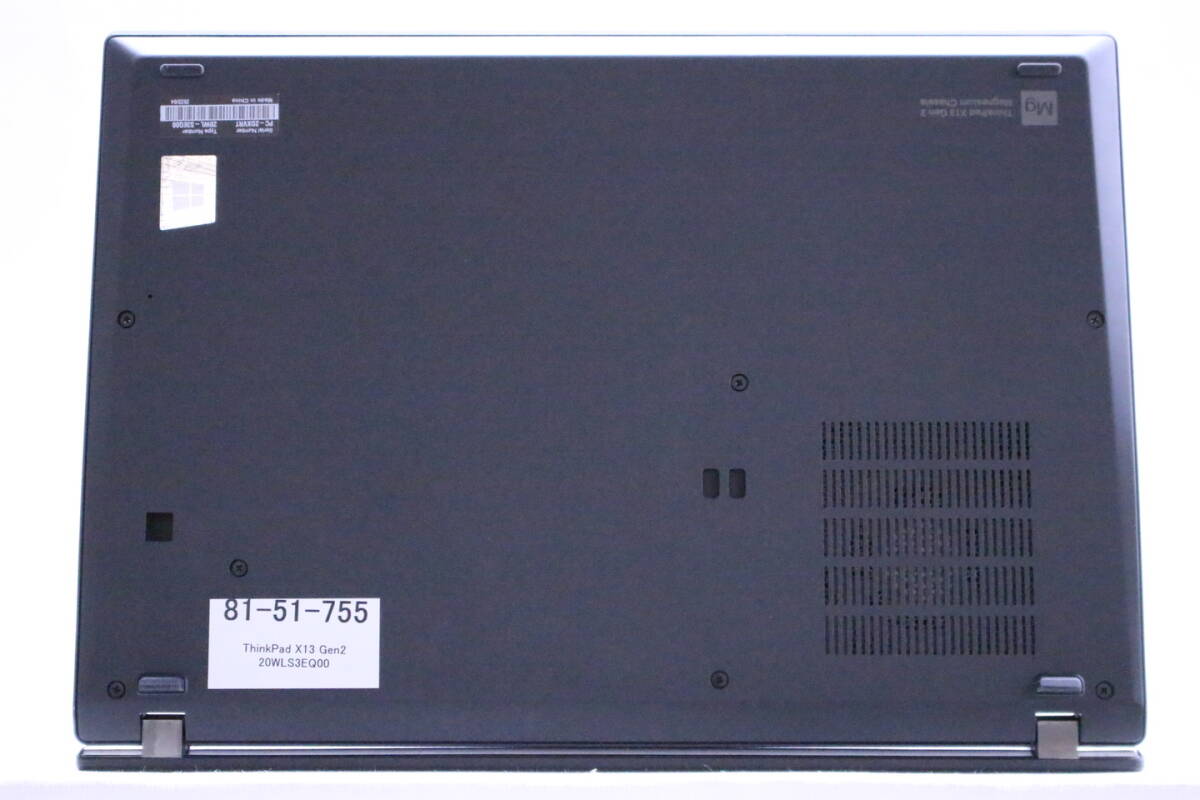 1円～ 2022年制 11世代Corei5 ThinkPad X13 Gen2 i5-1145G7 16G SSD256G 13.3WUXGA WiFi6 Win11 薄型軽量 液晶良好 BAB評価