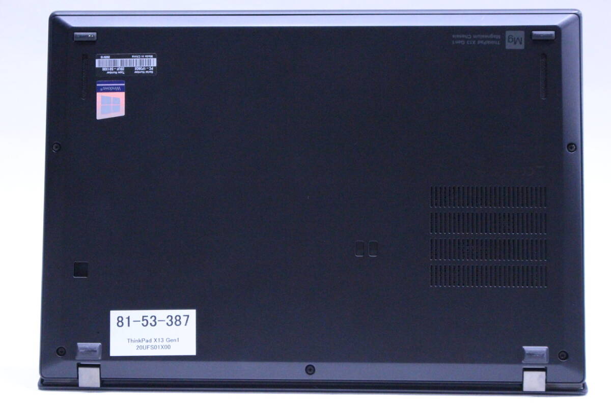 1円～ 2020年モデル バッテリー良好 ThinkPad X13 Gen1 Ryzen 5 PRO 4650U 8G SSD256G 13.3FHD Wi-Fi6 Win11 薄型軽量 BBA評価