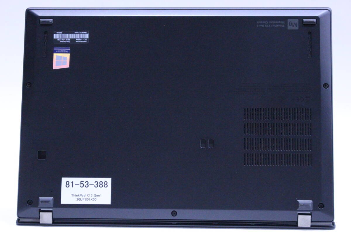 1円～ 2020年モデル バッテリー良好 ThinkPad X13 Gen1 Ryzen 5 PRO 4650U 8G SSD256G 13.3FHD Wi-Fi6 Win11 薄型軽量 BAA評(píng)価