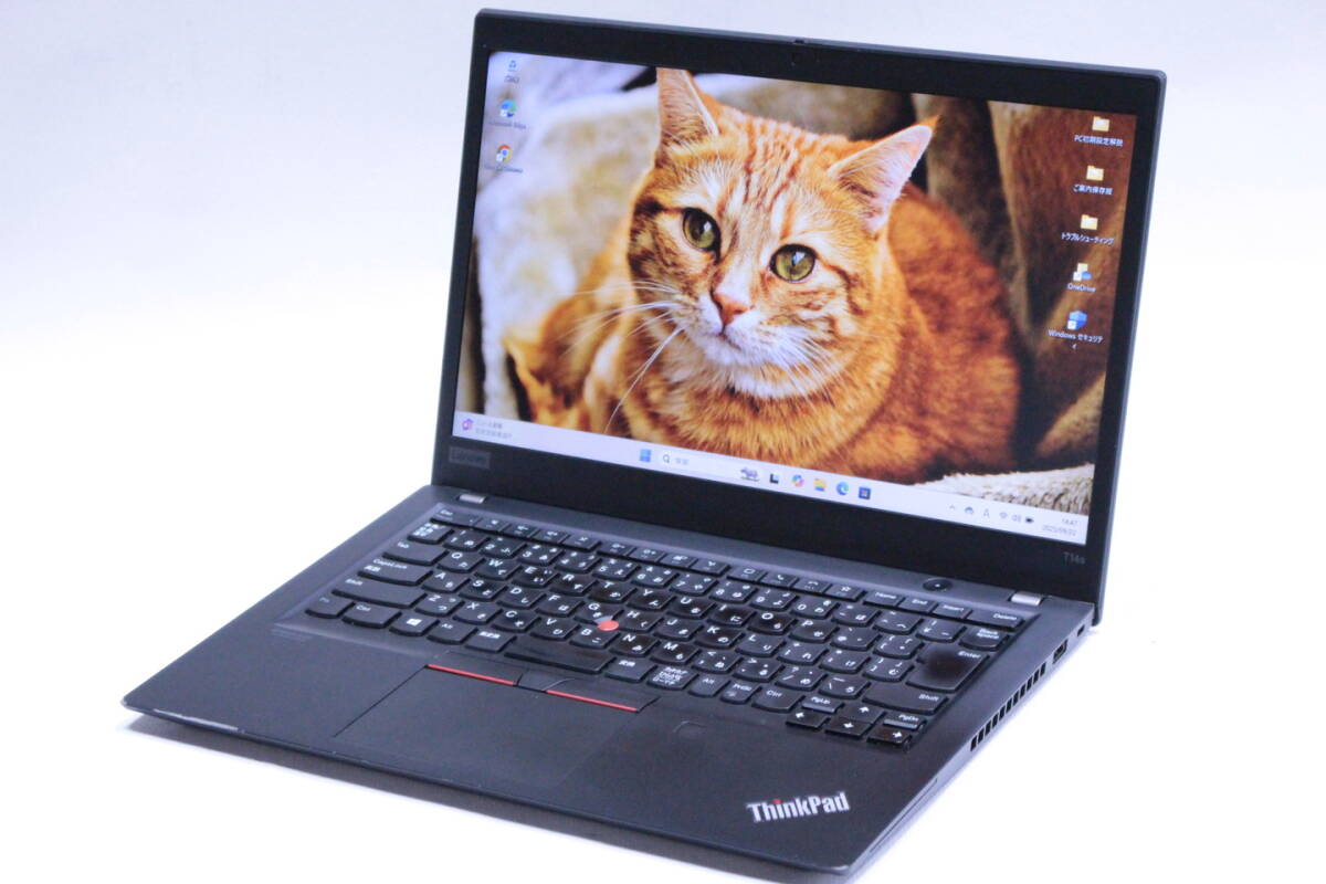 1円～ バッテリー良好 2021年モデル 10世代Corei5 ThinkPad T14s Gen1 i5-10210U 8G SSD256G 14.0FHD Wi-Fi6 Win11 薄型軽量 BBA評(píng)価