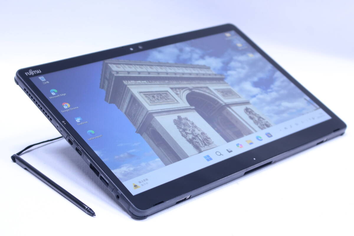 1円～ 外裝良好 タブレットPC ARROWS Tab Q738/SB i5-8350U 8G SSD128G 13.3FHDタッチ カメラ Windows11 キーボード付 ペン付 ABA評価