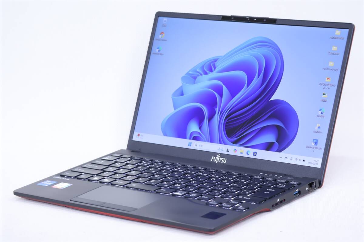 1円～ 希少Redモデル バッテリー良 11世代Corei5 LIFEBOOK U9311/F Red i5-1145G7 16G 128G 13.3FHD Wi-Fi6 Windows11 BAA評(píng)価