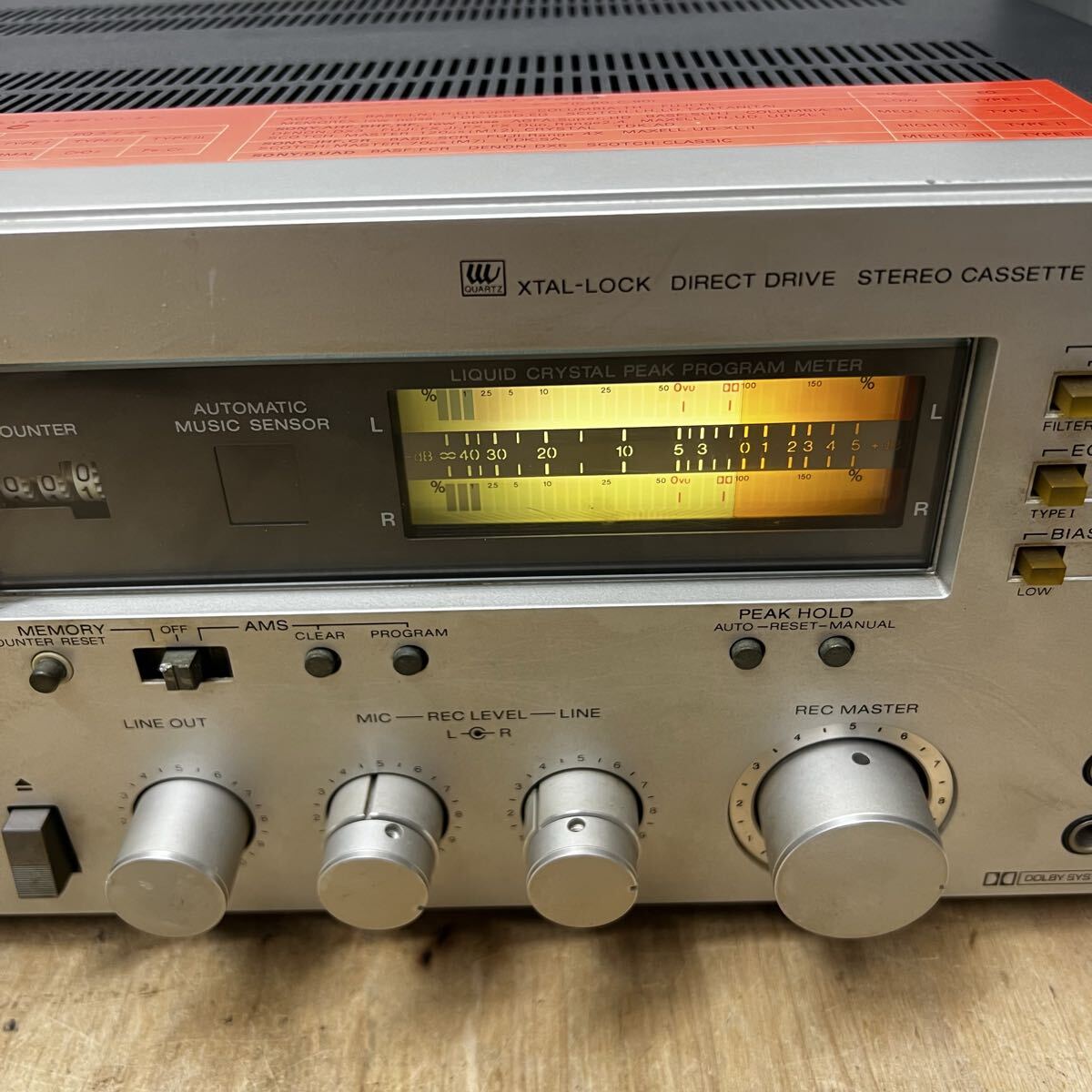 SONY ソニー　カセットデッキ　テープレコーダー　TC-K80