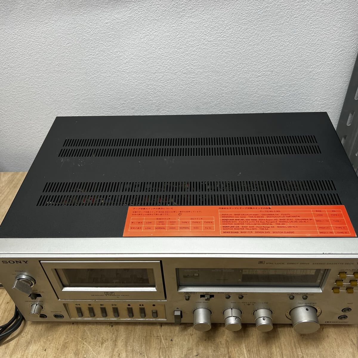 SONY ソニー　カセットデッキ　テープレコーダー　TC-K80