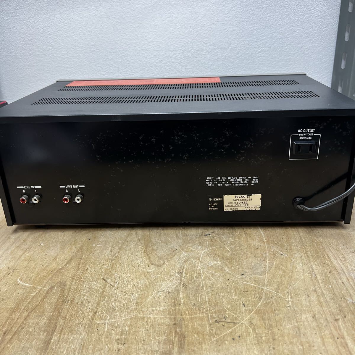 SONY ソニー　カセットデッキ　テープレコーダー　TC-K80