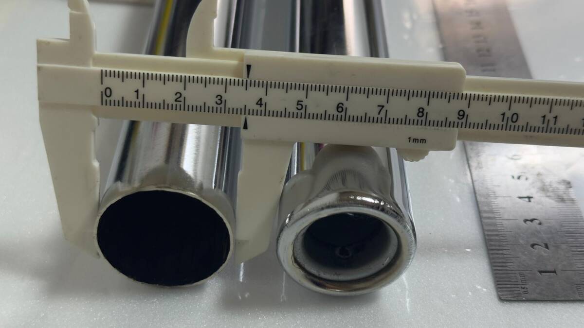 22cm 空冷VW 2個(gè)セット ペア ストレート テールパイプ マフラー チップ メッキ バス ギア T2 T1 T3 T4 ワーゲン ビートル パイプ VW 空冷