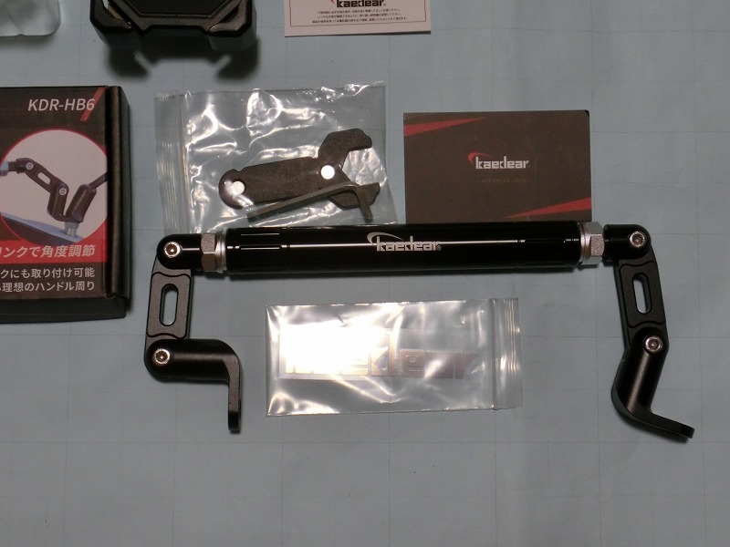 【新品未使用・送料無料】Kaedear　カエディア　ダブルウィッシュミラーバー KDR-HB6　バイク スマホホルダー　KDR-M11C-BK　　_画像7