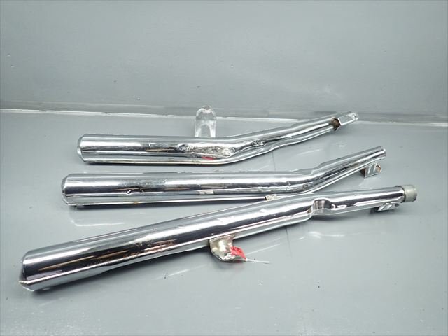 β250912-4 カワサキ 250SS 250ss マッハ S1F (S50年式) 絶版！希少！ 純正 マフラー サイレンサー 排気漏れ無！小凹み、傷、内錆有！_画像1