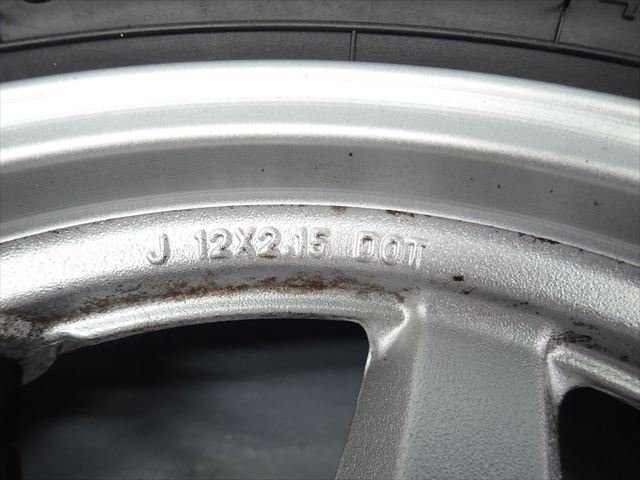 β250915-4 スズキ アドレス125 ADDRESS DT11A (H30年式) 純正 フロントホイール 振れ無 リム打ち無 タイヤ付 9分山残_画像6