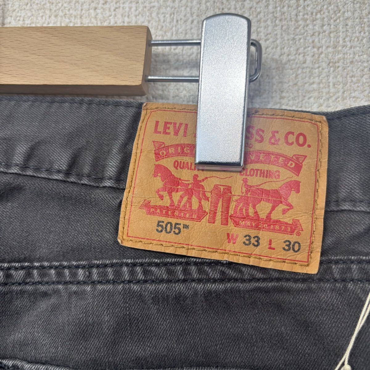 リーバイス ブラックデニム 505 ジーンズ アメリカ古着 W33 L30 2524_画像2