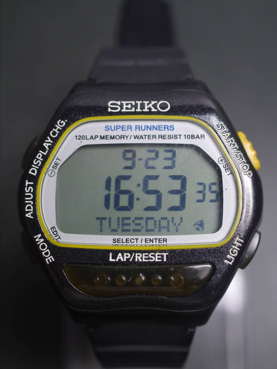 セイコー SEIKO スーパーランナーズ SUPER RUNNERS デジタル S650-4000 男性用 メンズ 腕時計 ab832 稼働品_画像2