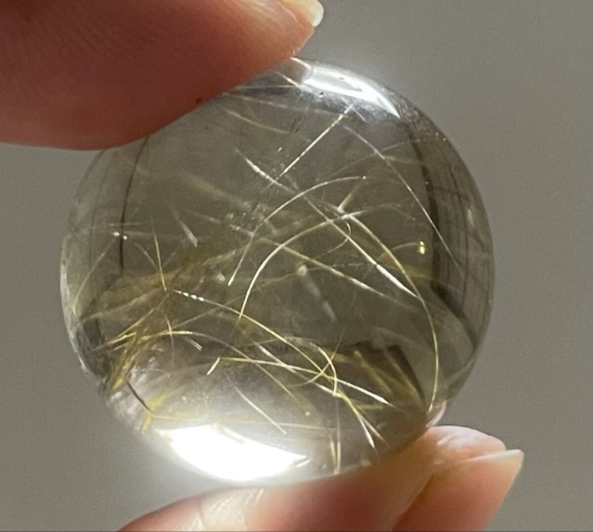 ゴールドルチルクォーツ 031 クリスタル パワーストーン 天然石 魔除 お守 開運 幸運 金運UP 風水晶 タイチンルチル_画像1