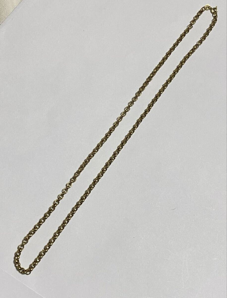 ◆564AR ITALY 750 刻印入 ロールチェーン デザイン ネックレス 50cm◆(検)18金 K18 18K AU 750 GOLD ゴールド
