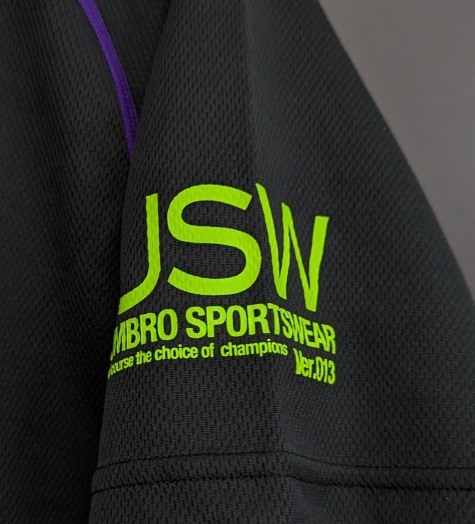 4144C 送料185円♪ 大きいサイズ O(LL) UMBRO アンブロ USW ネイビーxホワイト 速乾生地 半袖 スポーツ Tシャツ_画像3