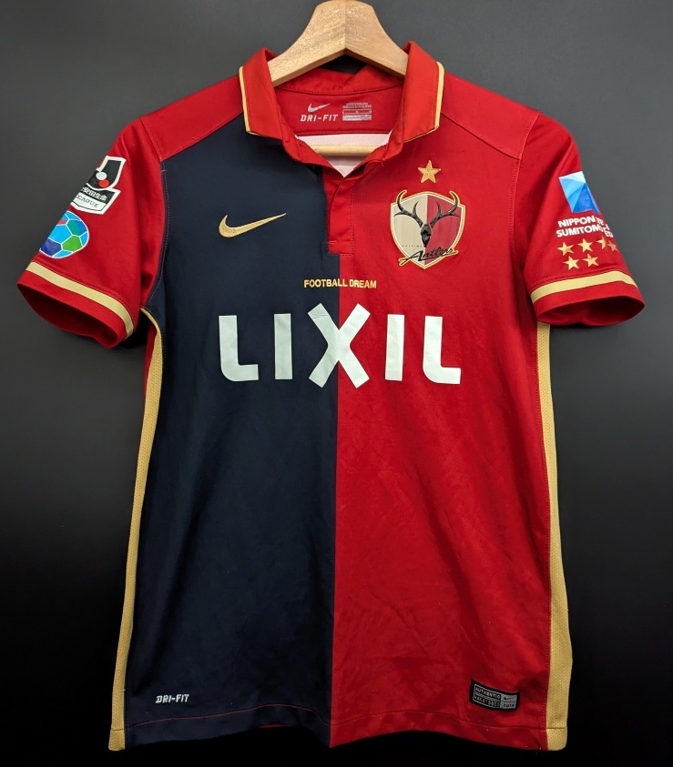 4142C 送料185円? NIKE ナイキ DRI-FIT 速干 2016年 鹿島アントラーズ ホーム ユニフォーム ジュニア L