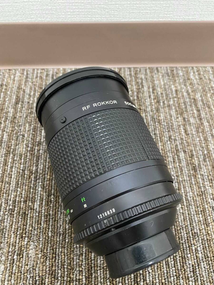 251000AA★【レンズ】minolta RF ROKKOR 500mm1:8 1216839 F8 望遠(yuǎn) 単焦點(diǎn) ミラーレンズ