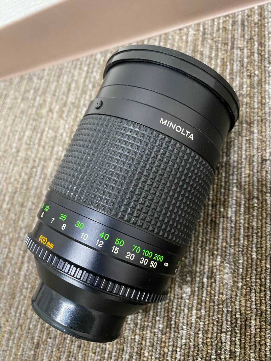 251000AA★【レンズ】minolta RF ROKKOR 500mm1:8 1216839 F8 望遠(yuǎn) 単焦點(diǎn) ミラーレンズ