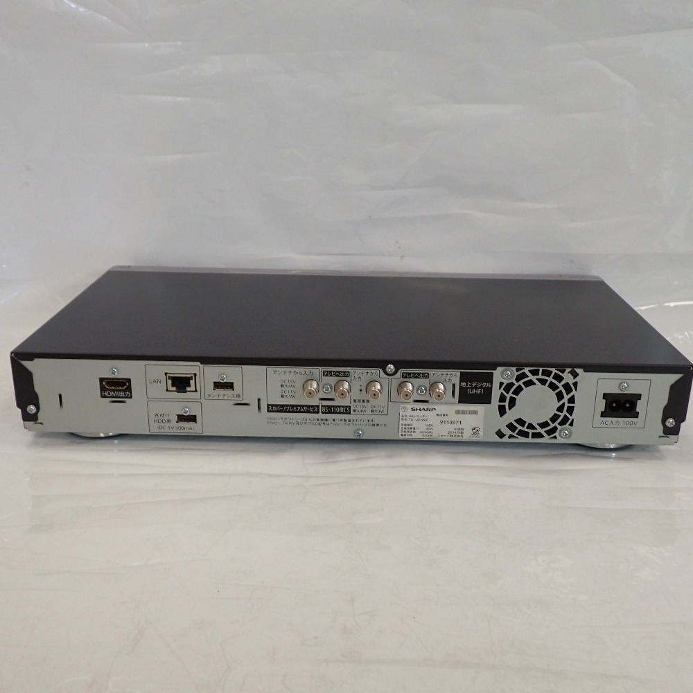 Th997871 シャープ ブルーレイディスク/DVDレコーダー AQUOS アクオス TU-UD1000 SHARP 中古