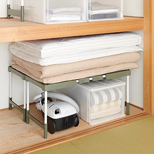 Belca сделано в Японии место хранения полки шкаф * вдавлено inserting открытый стеллаж раздвижной 2 шт. ввод ширина 76.5~92× глубина 37× высота 35