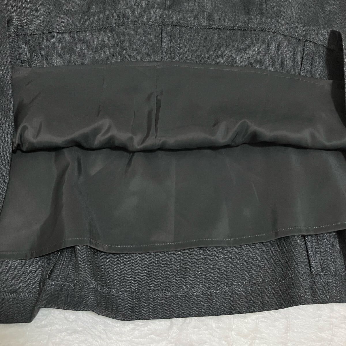 ☆UNTITLED アンタイトル☆美品☆日本製☆スカート ひざ丈 タイト グレー [2] M レディース 裏地あり ウール混 [送料無料☆匿名配送] g6031_画像8