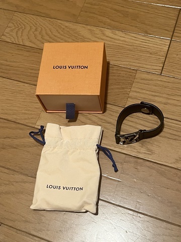 ルイヴィトン LOUIS VUITTON モノグラム エクリプス M6295 ブラスレ ホッケンハイム ブレスレット リストバンド グレー 黒 ブラック 箱付き_画像1