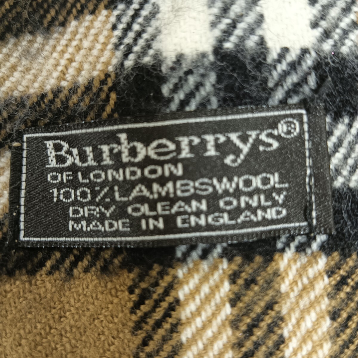 S[ BURBERRY]バーバリー　マフラー　チェック柄　 ストール　定番カラー　 ラムウール　大人気　茶色　フリンジ　海外ブランド