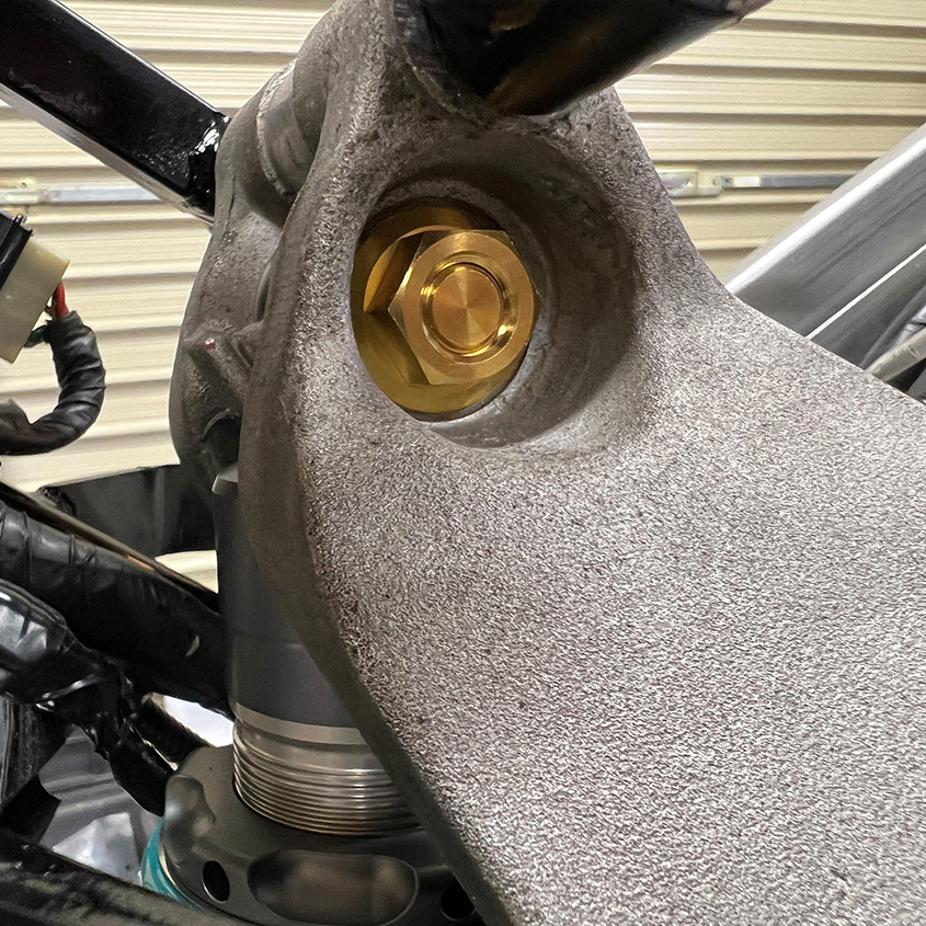 NSR250R リアサス アッパーボルト MC18 チタンボルト ナット セット 焼き色 リアサスペンション 64チタン製 ボルト NSR250 レストア_画像4