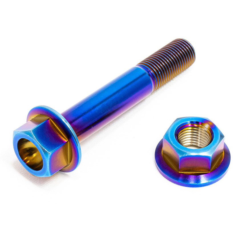 NSR250R リアサス アッパーボルト MC18 チタンボルト ナット セット 焼き色 リアサスペンション 64チタン製 ボルト NSR250 レストア_画像8