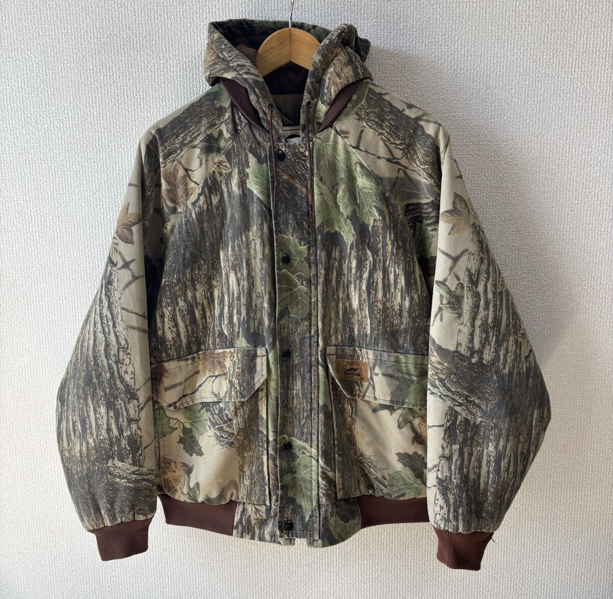 90s USA製 Duxbak リアルツリーカモ パディング ジャケット L ダックスバック 中綿 パーカー