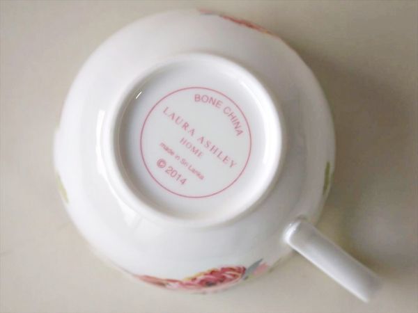 スリランカ製 ローラ・アシュレイLAURA ASHLEY 花柄のカップ＆ソーサー 1客 ティーカップ コーヒーブレイク_画像8