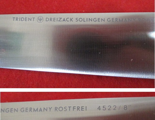 EB268# Германия zo- Lynn gen/ нож для мяса кухонный нож застежка есть / 195mm /// мясо порез кухонный нож кулинария кухонный нож SOLINGENtsuba есть / не использовался?