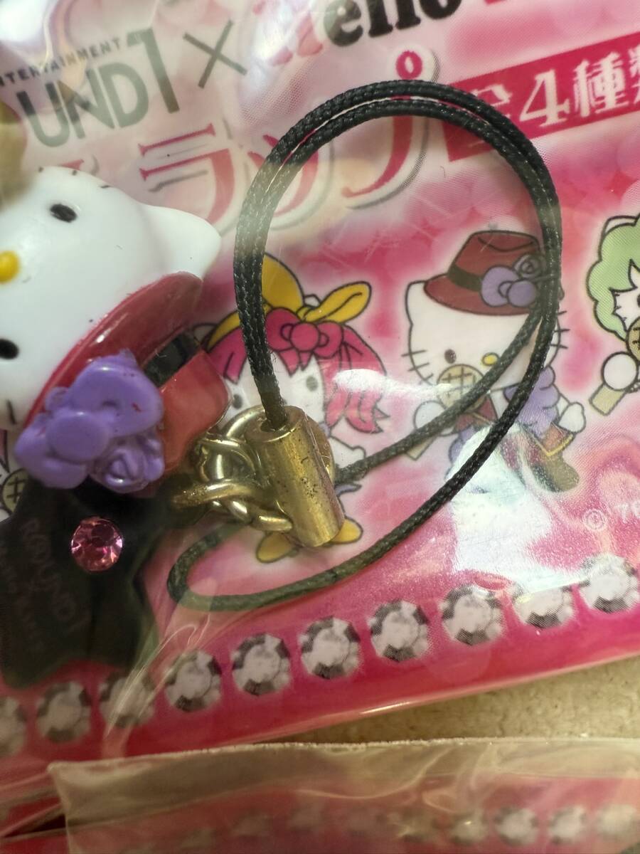 非売品 カラオケ セット? ビッグエコー ラウンドワン アイドル 根付ストラップ 音符 ファスナーマスコット レア 女神キティ ミニタオル