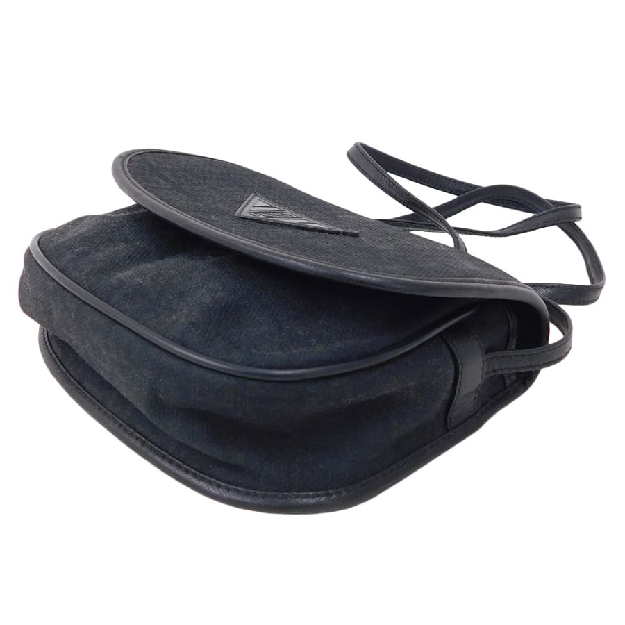 1円■フェンディ ショルダーバッグ ブラック系 キャンバス×レザー レディース コンパクト モノトーン FENDI ■E.Ber.tI-15