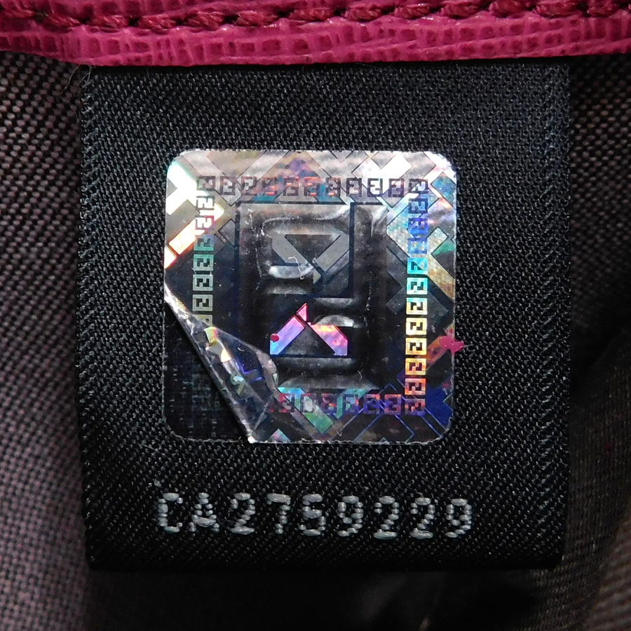 1円■ 美品 フェンディ ラウンドファスナー長(zhǎng)財(cái)布 ブラウン系×ピンク系 PVC×レザー ズッカ FENDI ■E.Csm.pS-17