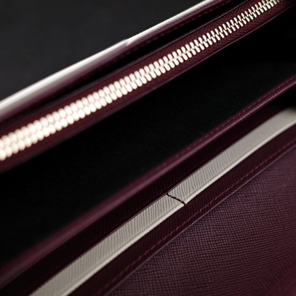 新品1円～★ポールスミス Paul Smith 箱付き 牛革レザー 二つ折り長財(cái)布 ロングウォレット かぶせ クロスグレイン2 白 正規(guī)店本物◆4700◆