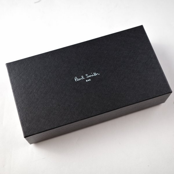 新品1円～★ポールスミス Paul Smith 箱付き 牛革レザー 二つ折り長財(cái)布 ロングウォレット かぶせ クロスグレイン2 白 正規(guī)店本物◆4700◆